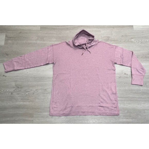 Old Navy Active Pink Heathered Cowl Neck Pullover Sweatshirt Womens Size L Top - Picture 12 of 12